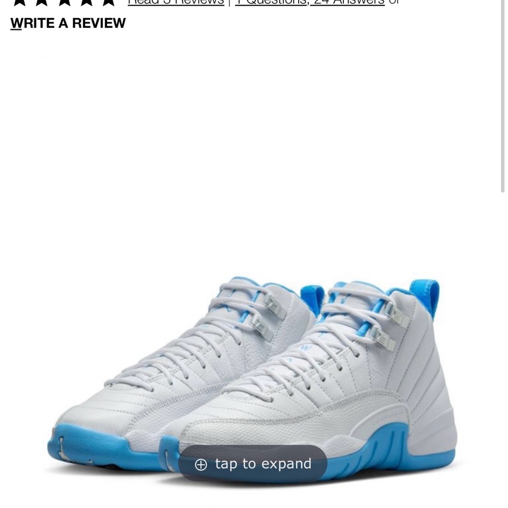 Jordan Retro Sneakers in White and Blue
